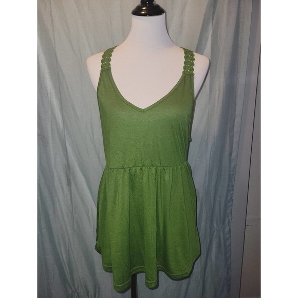 Green flowy Tank Top 1xl - Picture 1 of 2